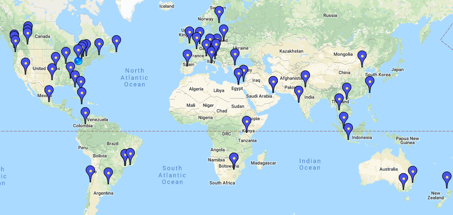 We Train Globally: 6 Continents, 42 Countries, 120 Nationalities